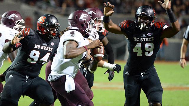 FINAL GRADE: How did NC State's defense fare in the win over Eastern Kentucky? foxs.pt/1F1e2t1