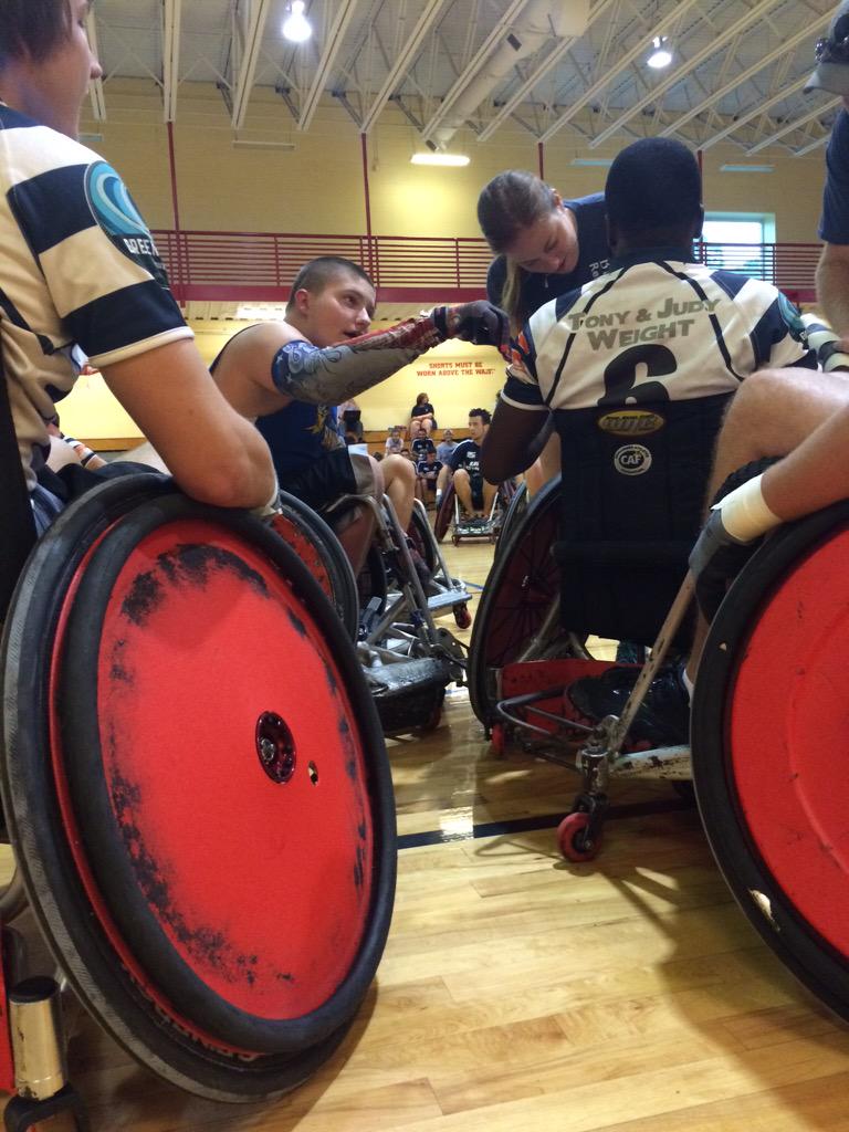 DrewASJax's tweet photo. Few more as Brooks Bandits share some tips with @unfrugby and @jaxaxemen. #ASJax http://t.co/1Jmr6QmIxt