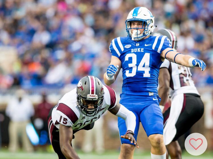 Former Mater Dei LB and @ArmyAllAmerican Ben Humphreys already puttin in work for Duke. #D1Bound SALUTE!
