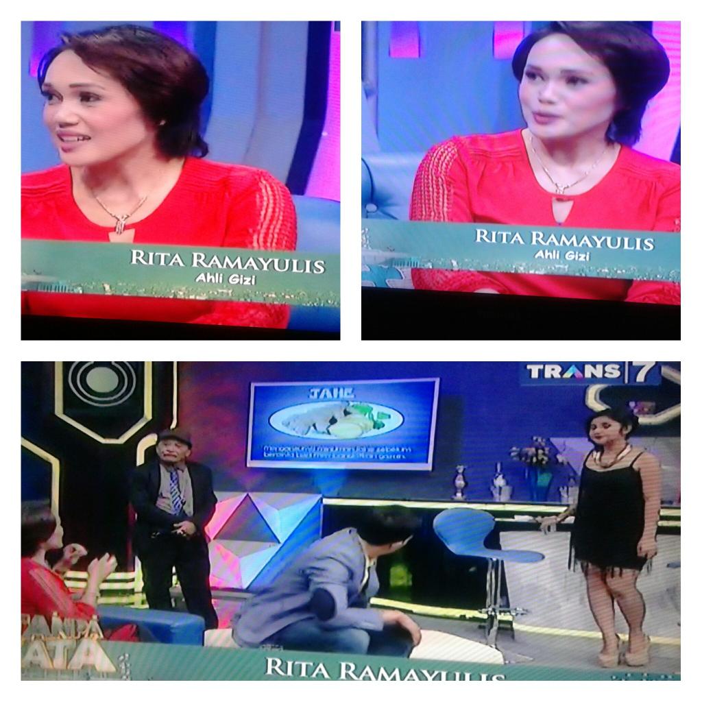 Alhamdulillah tayang tadi malam ☺. Selama talk show berlangsung sy selalu mengepankan profesi gizi sebagai ahli gizi.