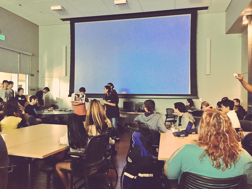 sacgamedevs's tweet photo. Next is Team Nae Nae. They created an audio box. #LearnMakeCreate #westsacramento http://t.co/VBGctWQqk6