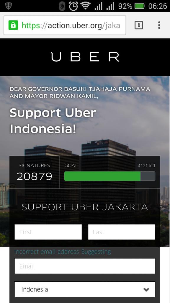 .<a href="/uberjkt/">UberJakarta</a> dilarang. Petisi dukungan datang. Sampai saat ini sudah 20rban netizen yg menandatanganinya