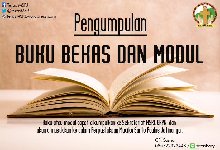 terasmspj's tweet photo. Bagi teman-teman yang punya buku bekas dan modul yg sudah tidak dipakai, boleh banget lho disumbangin untuk perpus http://t.co/Rm9tvyvrDc