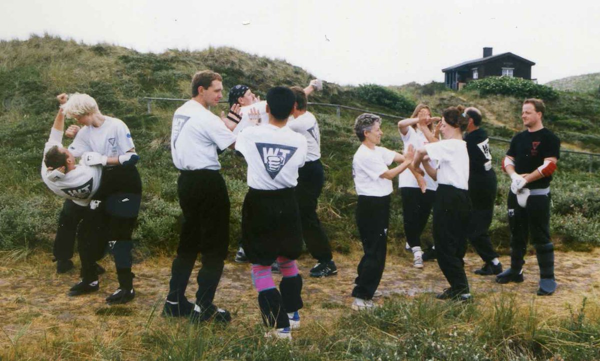 #Flashback We are posing for a photo during a 1993 WT seminar in #Denmark with students from my #WingTsun schools.