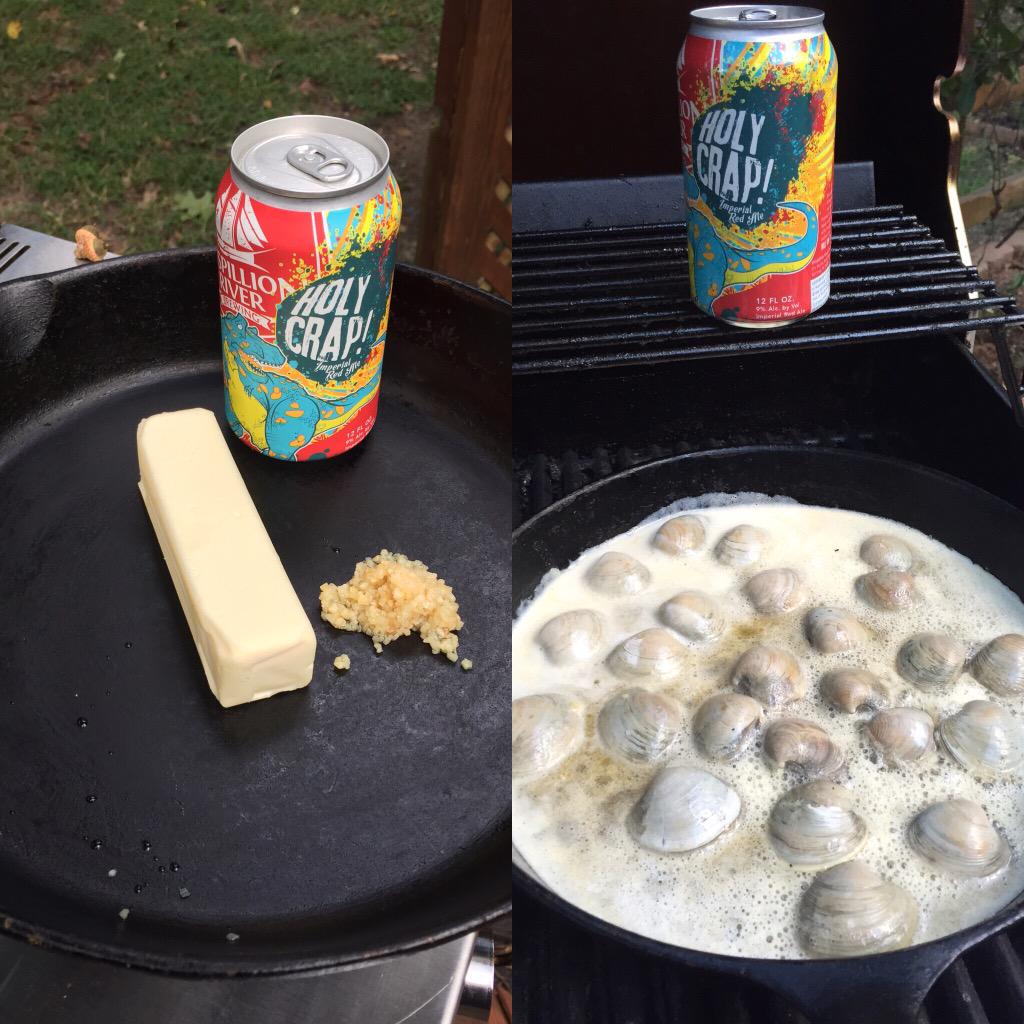 A different kind of mixology!  BBQ clams. #mispillion #mispillionbrewery #delaware #holycrap #craftbeer #RT #foodporn