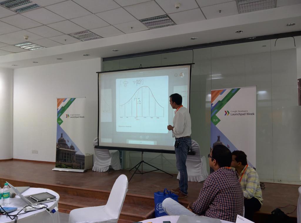 JadejaDA's tweet image. @talkranatalk kicking off the #UX day mentoring with his classic talk on finding moments #GoogleLaunchpadWeek #BLR