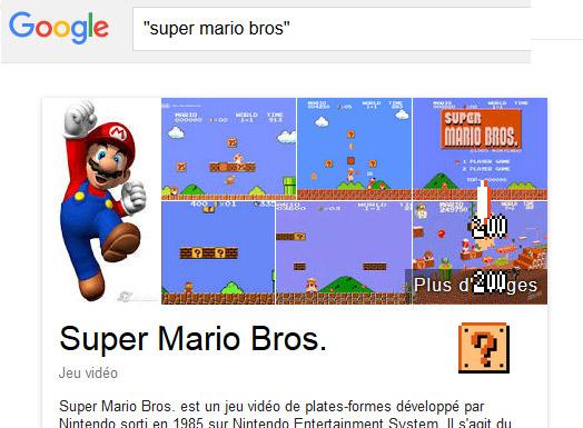 Super Mario on the move for Google.com