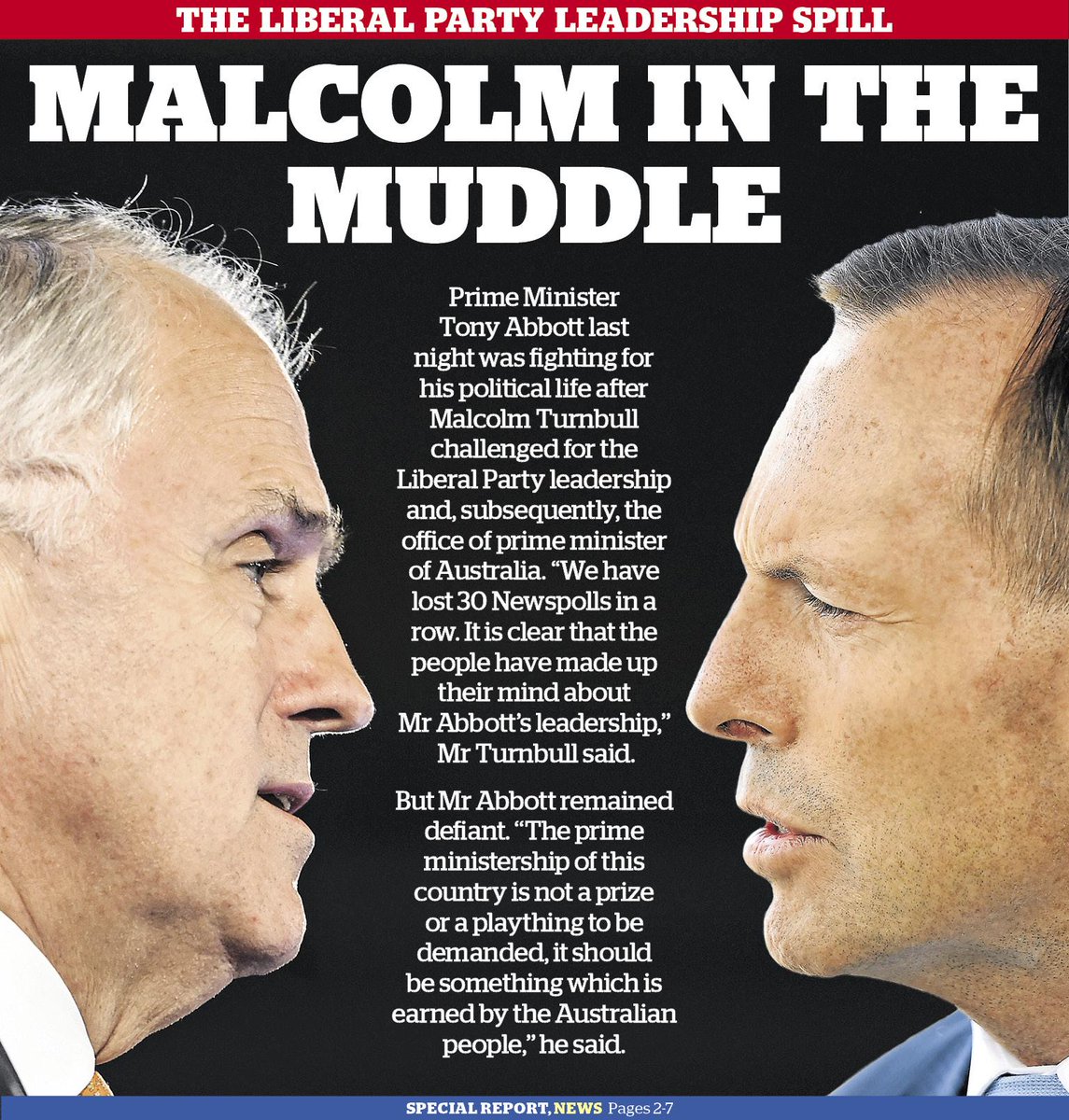 The Age's first edition front page for tomorrow #auspol #libspill. Live blog: bit.ly/1i9Yusd