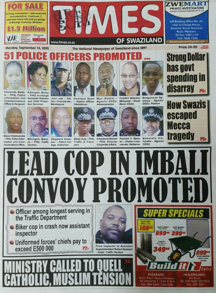 Times Of Eswatini News picconnect
