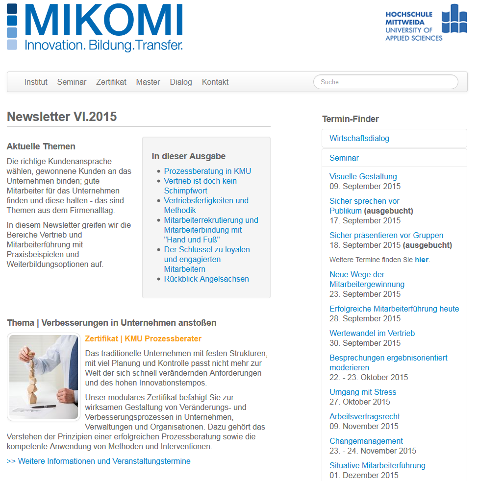 Aktueller #Newsletter von <a href="/mikomiMW/">MIKOMI HS Mittweida</a> - #Lesen und #Weiterbildungspotenzial entdecken: goo.gl/MYXg0o