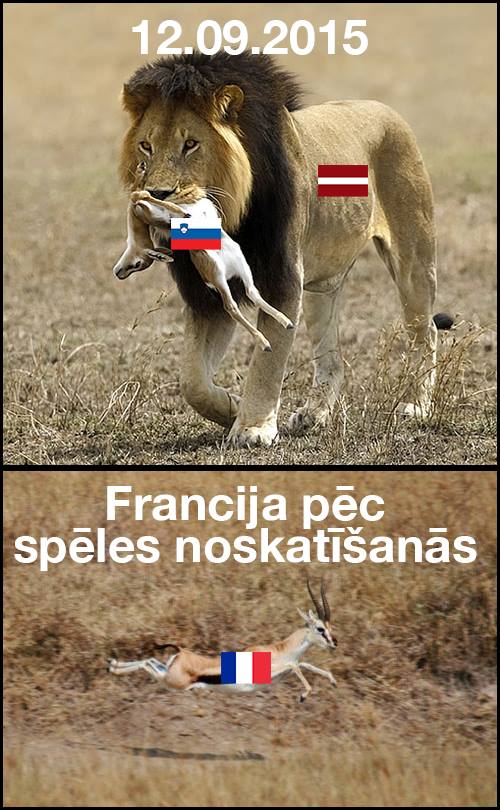 Slovēnija nokosta, gatavojamies Francijai. ej.uz/eb2015