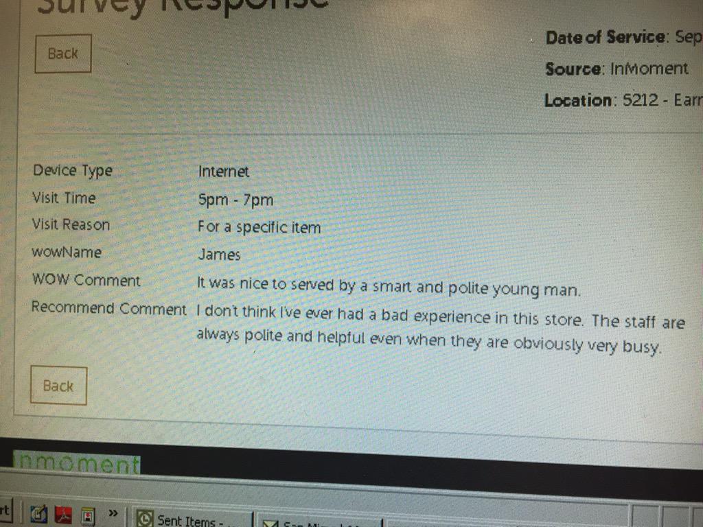 Great wow comment for James and the staff. <a href="/ziggyhamer/">ian hamer</a> <a href="/jeanie_hughes/">Jean McCormick</a>