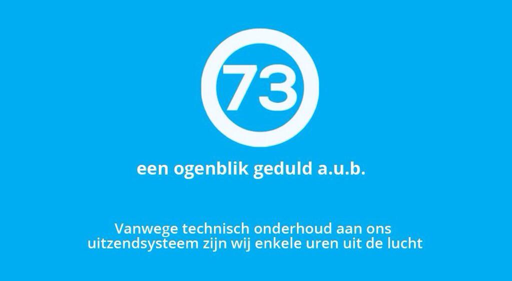 Vanwege noodzakelijke technische onderhoud aan ons uitzendsysteem zijn wij even uit de lucht.. Excuses hiervoor #tv73