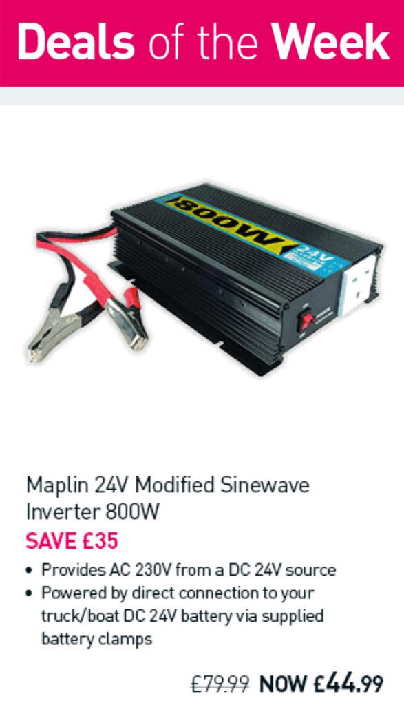 Maplin_AIN's tweet image. Deals of the Week - 24V Inverter £44.99 &amp;amp; Robot Vac now £59.99 #AskMaplin #TheFutureIsNow #RobotVac #ItsLiverpool