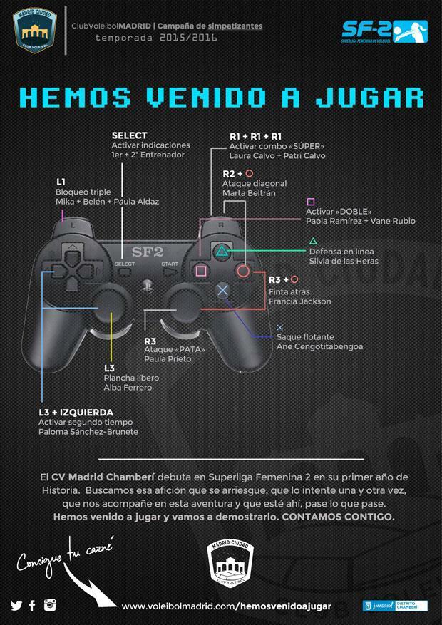 "Hemos venido a jugar" - Campaña de simpatizantes CV #Madrid Chamberí (Superliga 2 Voleibol) voleibolmadrid.com/hemosvenidoaju…