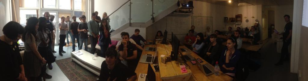 nelsonic's tweet photo. Impressive 37 person turnout for @founderscoders #FAC6 First Day!! Playing the name+fact game. Fascinating! #excited http://t.co/VZNQr2Ff72