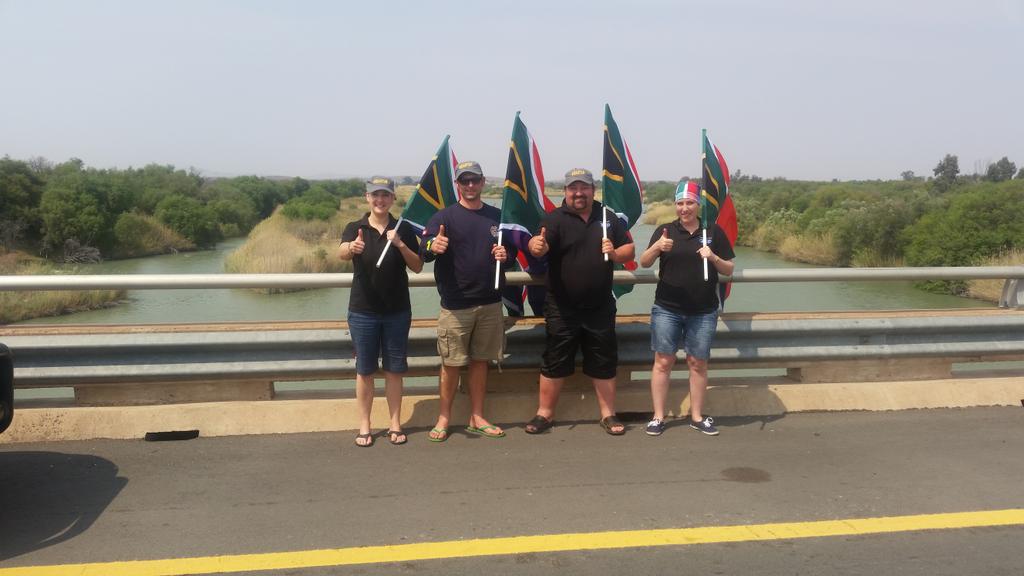 Did you know the Orange river is 2,090 km long #braaitour here we are on a bridge crossing the river