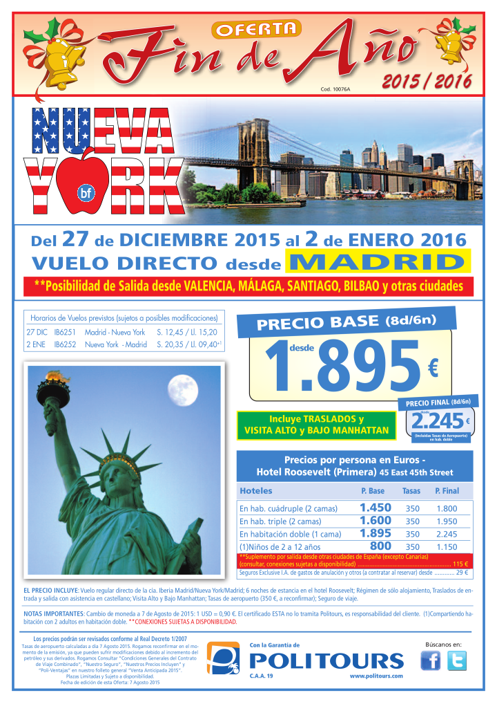viajesantantoni's tweet photo. FIN DE AÑO EN NUEVA YORK http://t.co/hPwUdVVQdN