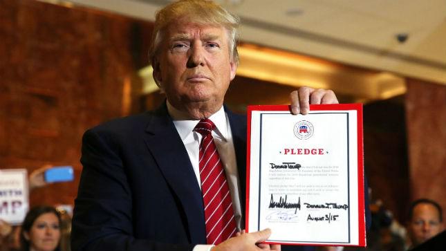 thehill's tweet image. GOP senators vow to back Trump as Republican nominee: hill.cm/7ADAPjL