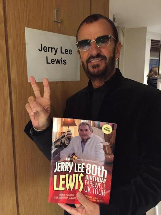 Ringo Starr & Robert Plant came on stage at Jerry Lee Lewis show to wish him happy birthday  