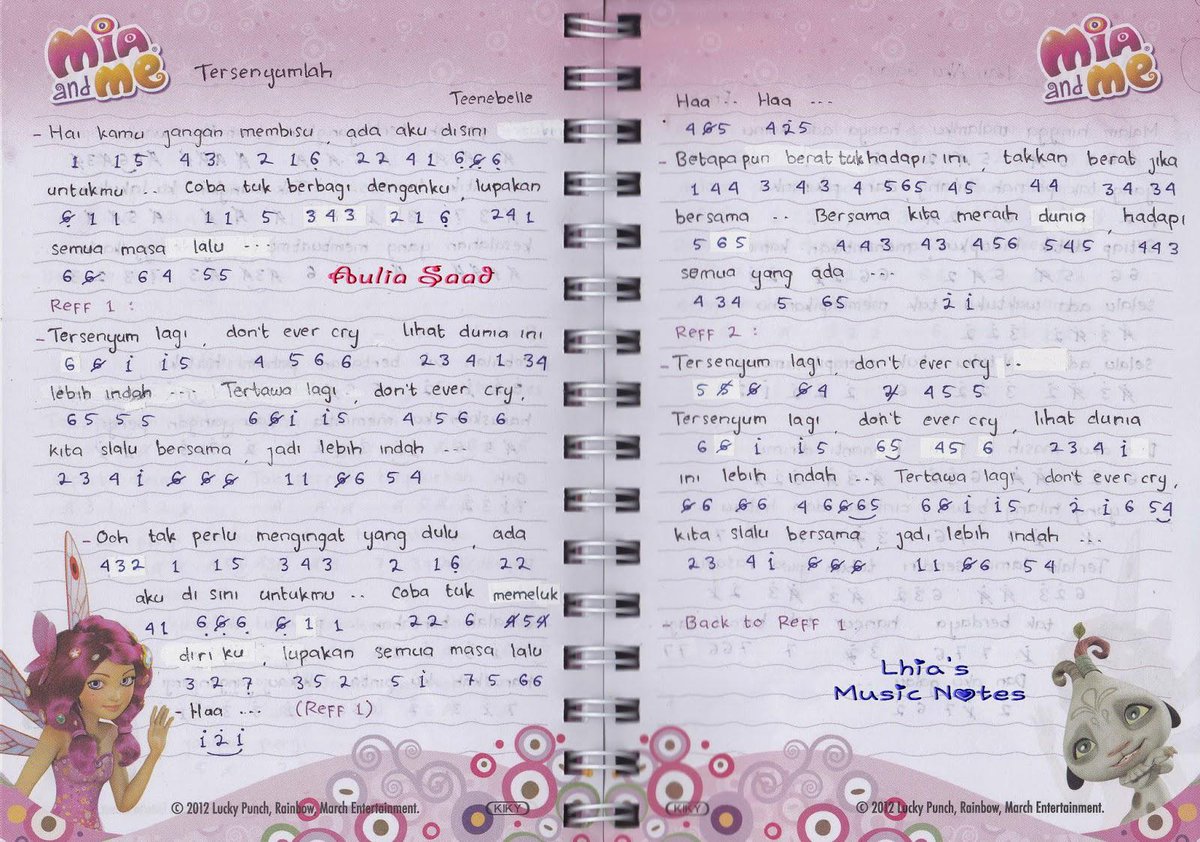 Not Angka Lagu Not Angka Ariana : Music Notes Michelle Setiawan S
