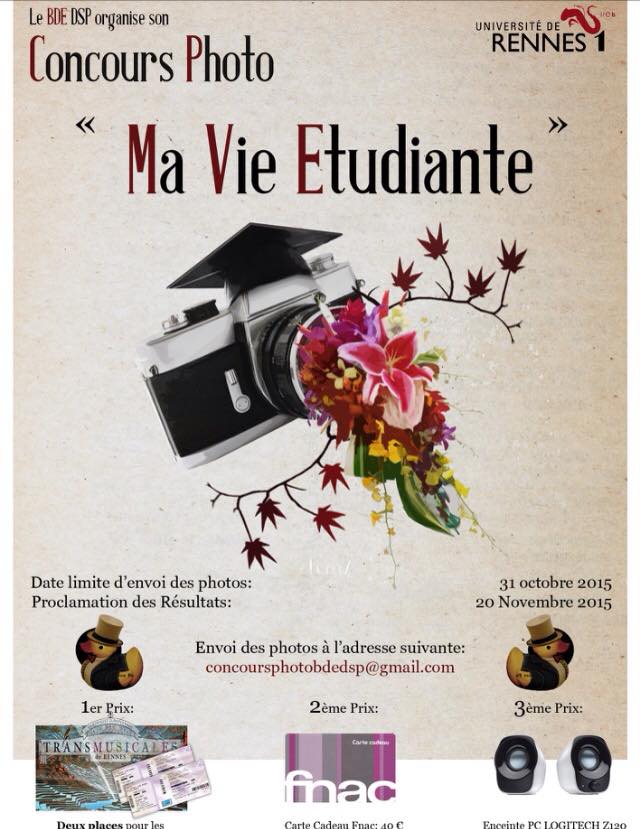 Le concours photo est lancé ! Thème : votre vie étudiante ! 2 places pour les trans' à gagner ! A vous de jouer !