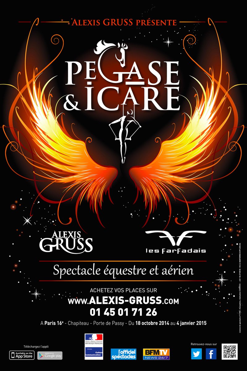 Pégase &amp; Icare, LE spectacle équestre selon <a href="/AlexisGruss/">Les Folies Gruss</a> avec <a href="/farfadais/">Les Farfadais and Co.</a>, tournée nationale herisson-prod.com/WordPress3/gru…