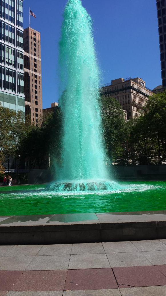 What a beautiful day in Philadelphia! #lovepark #fountain   #greenfountain #monday #motivationmonday