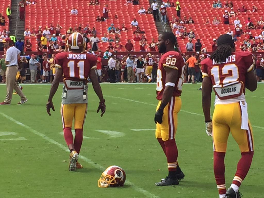 Thanks to FanDuel for an incredible on field pregame experience watching our Skins warm up! #Weekone #Skins #FanDuel