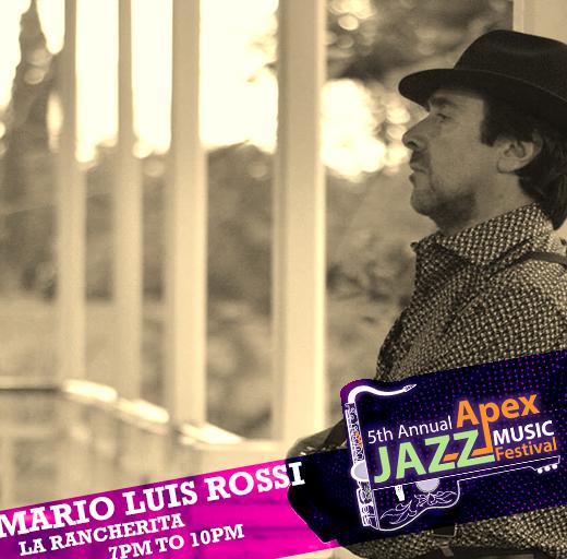 ApexMusicFest's tweet image. From Argentina to North Carolina! Check out Mario Luis Rossi at La Rancherita  on Sept 19th from 7pm to 10pm