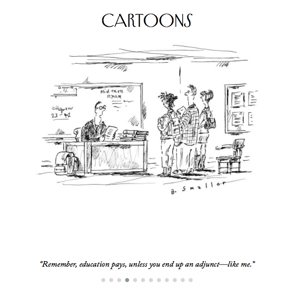 markmobility's tweet photo. Via @NewYorker c @SusanSvrluga @LCassuto @AdjunctAction @NationalAdjunct http://t.co/uEMjjuKbcX