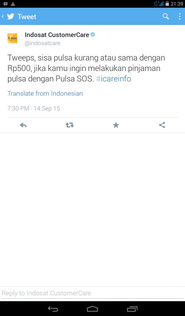 Waaaww... Jdi klo lagi butuh Pulsa mendadak bisa pakai #pulsaSOS @indosatcare, siiipp 👍, <a href="/indosatmania/">Indosat Ooredoo</a> <a href="/indosatjatim/">indosatjatim</a>
