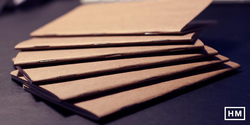 humblemaker's tweet image. finally have time to trim down the pocket notebooks, just love the feel of finished products #handmade #notebooks