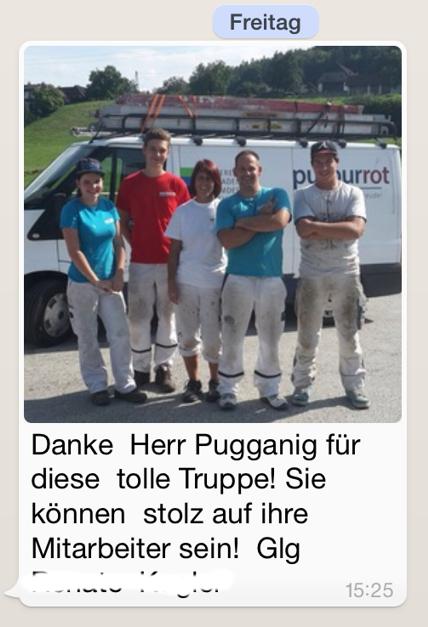 Das freut die Unternehmerseele!
Danke an Patrick, Christopher und Mario sowie Erika und Sandra.