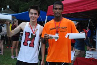 Yesterday's Men's Champs: Nathan Cummings (NIRCA race) and @Sanca617 (overall) showing off their pies and servers