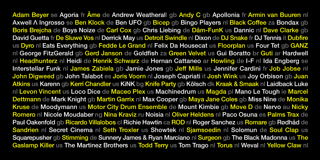 1 month left to get some sleep, ADE's Festival program is now complete! Full line-up: a-d-e.nl/artists/confir… #ADE15
