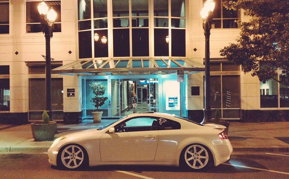 InfinitiAgora's tweet photo. The night stalker
#infiniti #g35 #jimmyup #skyline35 #9kracing #squarewheelsusa #g8s #enjukuracing #static #raceca… http://t.co/4teQ6IOQqv