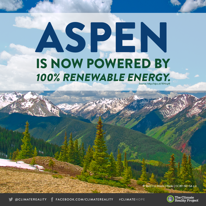 Retweet if you wish your city were powered by 100% renewables! #ClimateHope