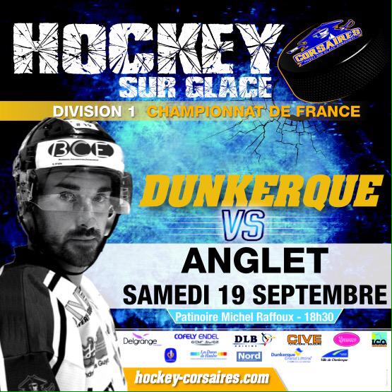 Prochain match des <a href="/CorsairesDk/">Les Corsaires de Dunkerque</a> à #Raffoux ce samedi 19 septembre contre #Anglet à 18h30 !