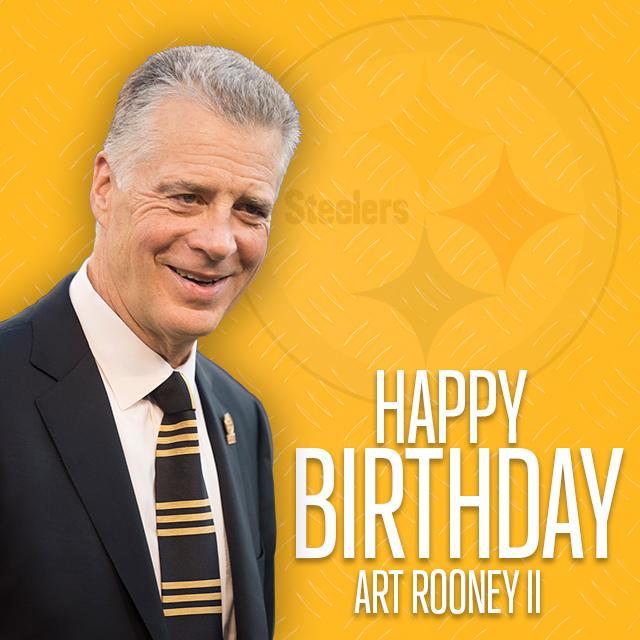  messages: Wishing team president Art Rooney II a very Happy Birthday. 