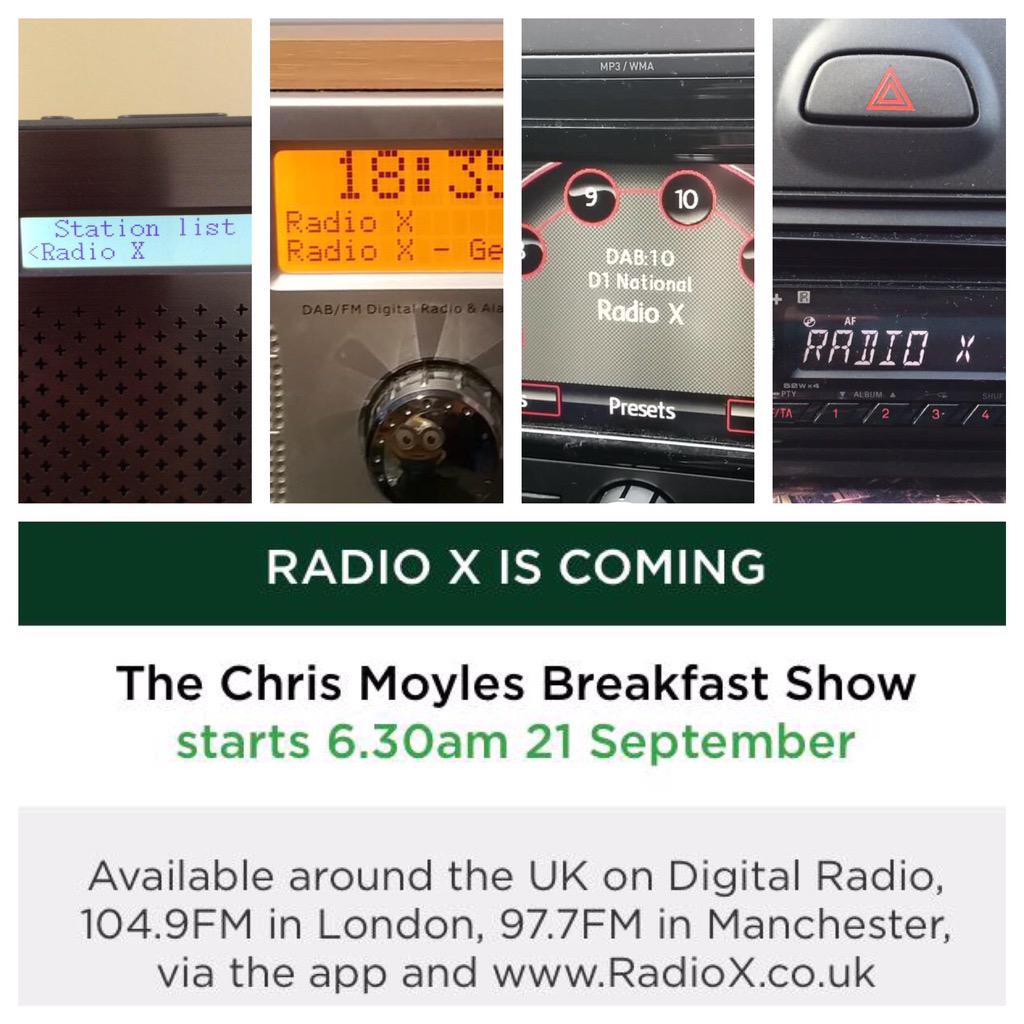 ChrisMoyles's tweet image. The amount of people sending me pictures of their radios tuned into Radio X is amazing.. Thank You.
Not long to go..