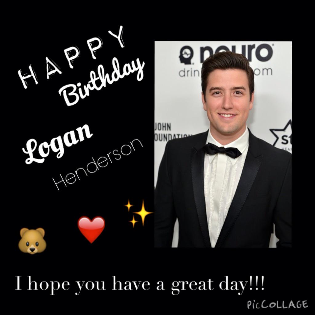 Happy Birthday Logan Henderson 
I hope you have a great day      