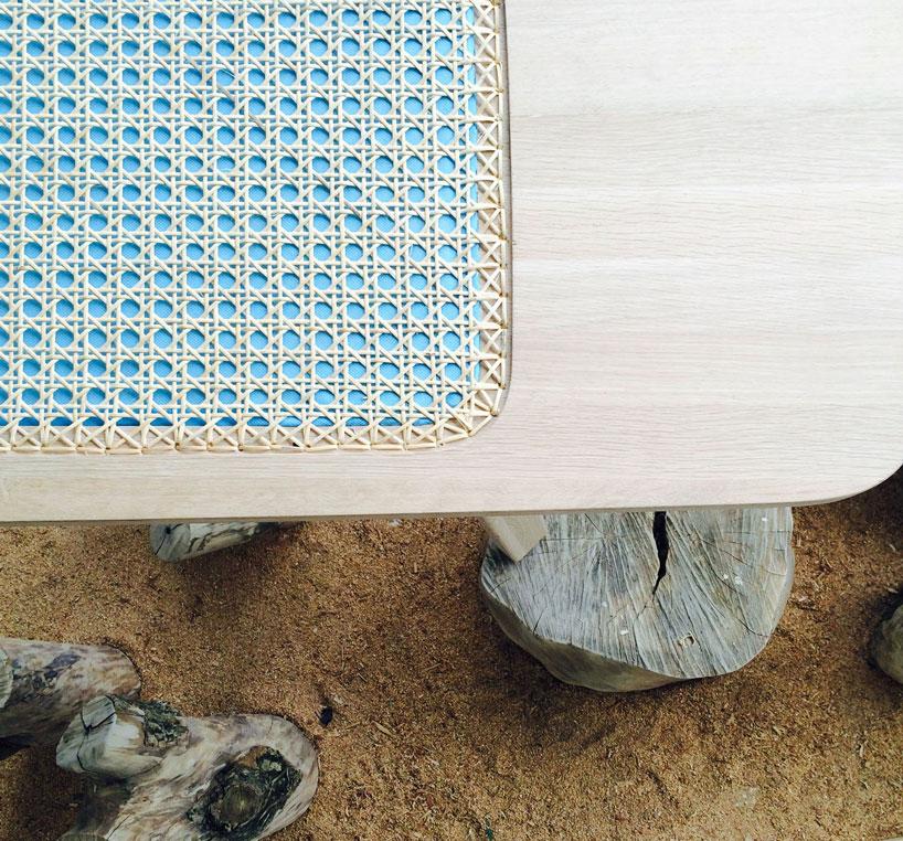 Gorgeous technique! tim defleur embeds an ancestral technique into oza bench via <a href="/designboom/">designboom</a> buff.ly/1NzgdH9