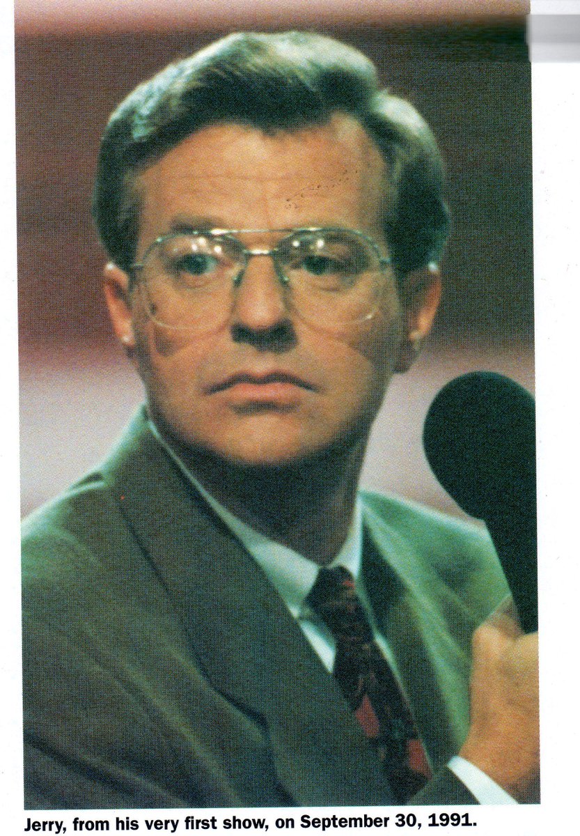 jerryspringer's tweet image. Can't believe @SpringerTV's been on the air 25 years next week! Here's a photo from my first show. #JerrySpringer25
