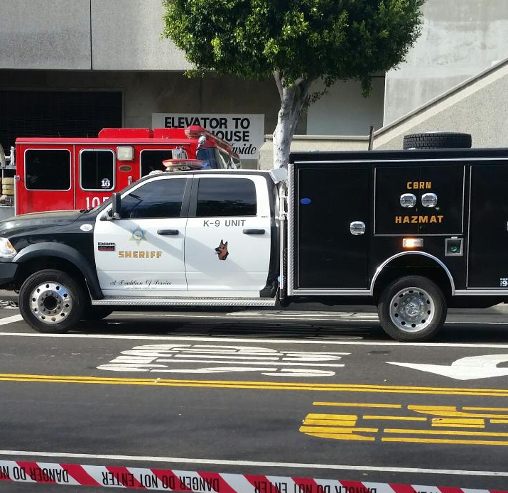 LASDHQ's tweet image. Tests by LA Sheriff Haz Mat &amp;amp; LA Co Fire investigators determined there is no hazardous substance at Inglewood Court