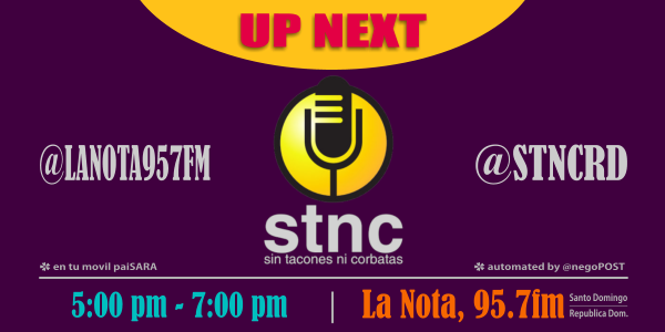 ☀ Lunes - Viernes 5:00 pm
☵ Sin Tacones ni Corbatas ☵ <a href="/stncrd/">SinTaconesNiCorbatas</a>
con @Farideraful <a href="/Fabriciogm13/">fabriciogm13</a>
en <a href="/paisaRADIOS/">paiSARA</a>