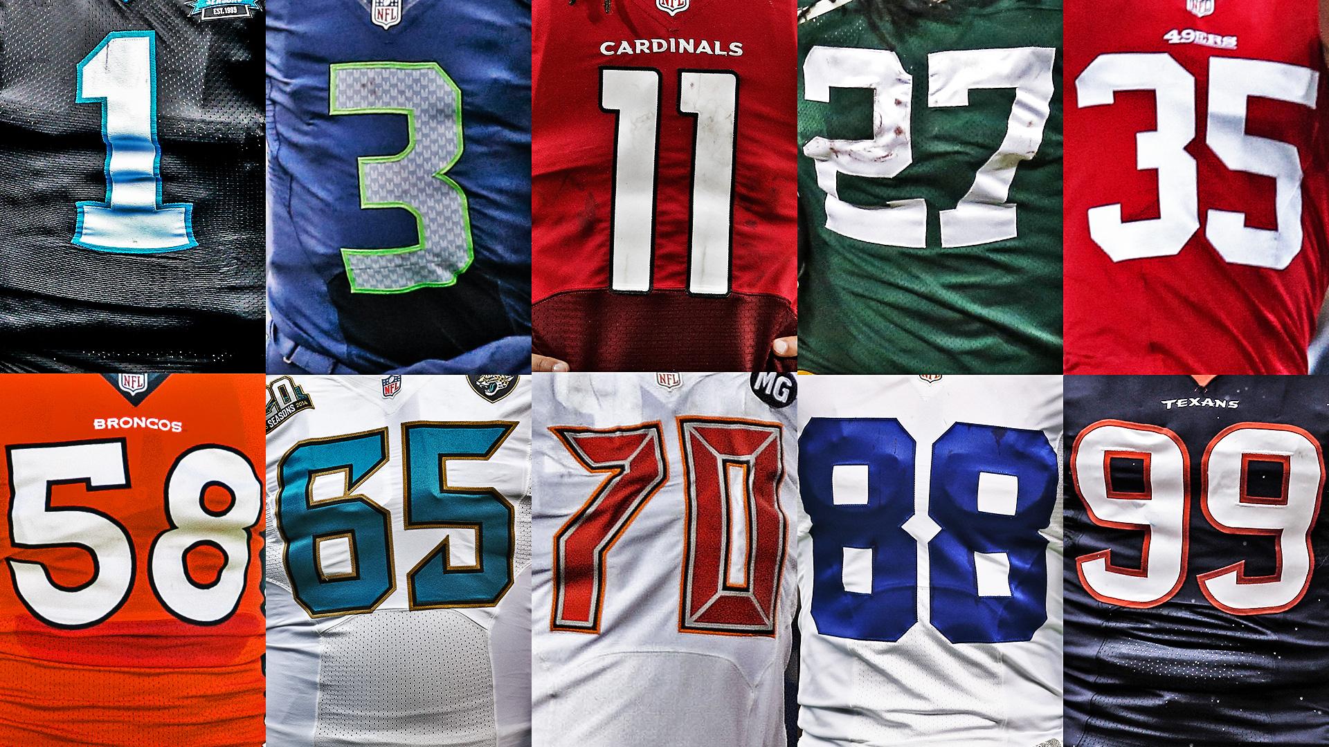 Nfl hotsell shirt numbers