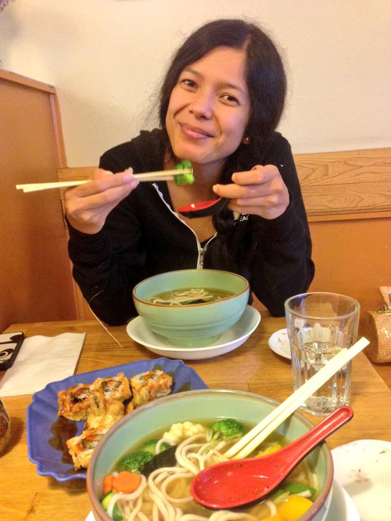 NOM. The best #vegan Japanese food ever with <a href="/toniokamoto/">Toni Okamoto Shapiro</a> at #ChaYa in #Berkeley.