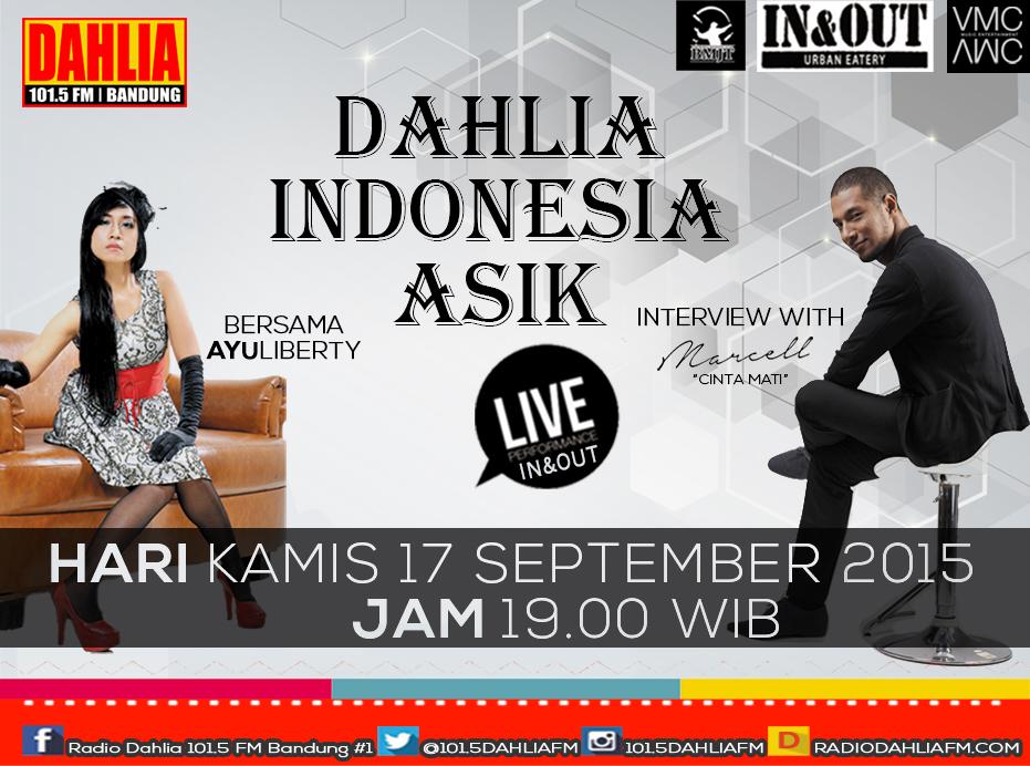 Malam ini @MarcellSiahaans #CintaMati Live <a href="/in_and_out_bdg/">in&out urbaneatery</a> Host @Ayu_Liberty | <a href="/BMJT_TS/">BMJT</a> <a href="/TemanMarcellBDG/">TemanMarcellBandung</a> "