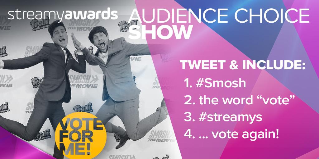 DebKaps's tweet image. Vote #smosh for #Streamys easiest decision I'll make today
